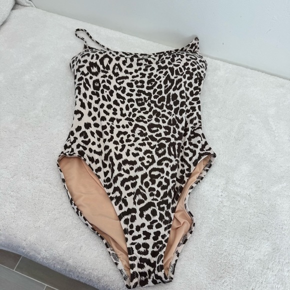J Crew leopard print tie back one piece size 12 - Picture 2 of 7